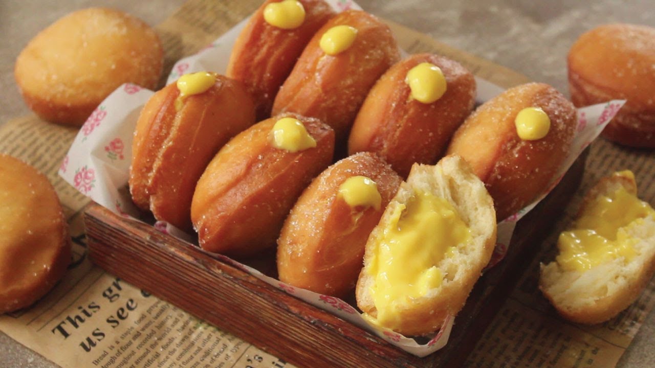 Custard Cream Donuts 😍 Recipe By Chef Hafsa