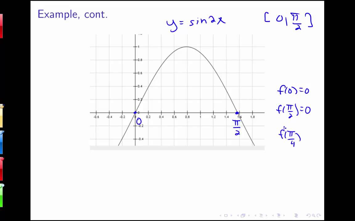Section 4.2: The Mean Value Theorem