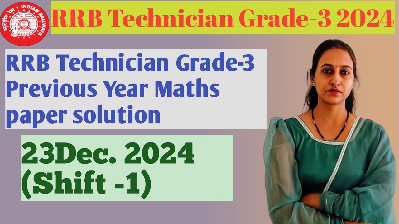 RRB Technician Grade-3| Previous Year Maths paper solution | For all competitive exams|