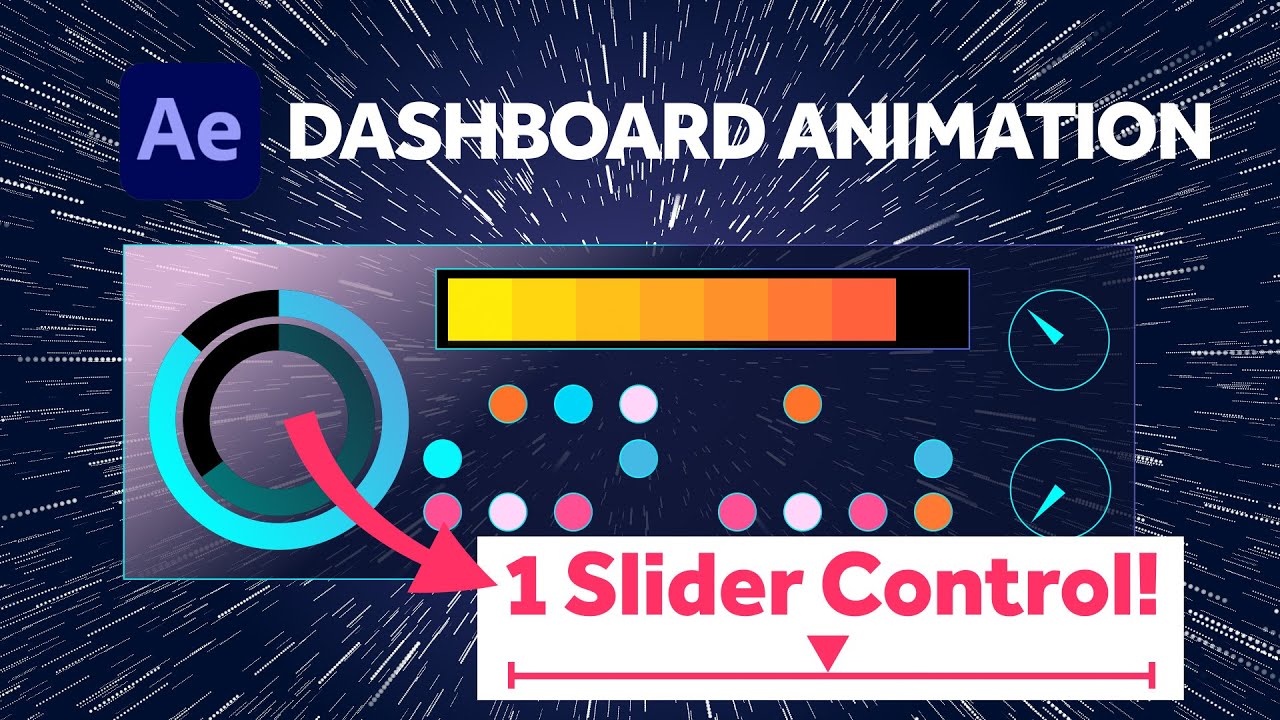 Animating a Dashboard with 1 Slider Control | After Effects Tutorial