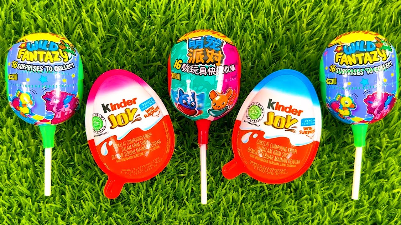 Lollipops Unpacking ASMR 🍭 Chupa Chups Surprise Lollipops, Kinder Joy | Satisfying Video