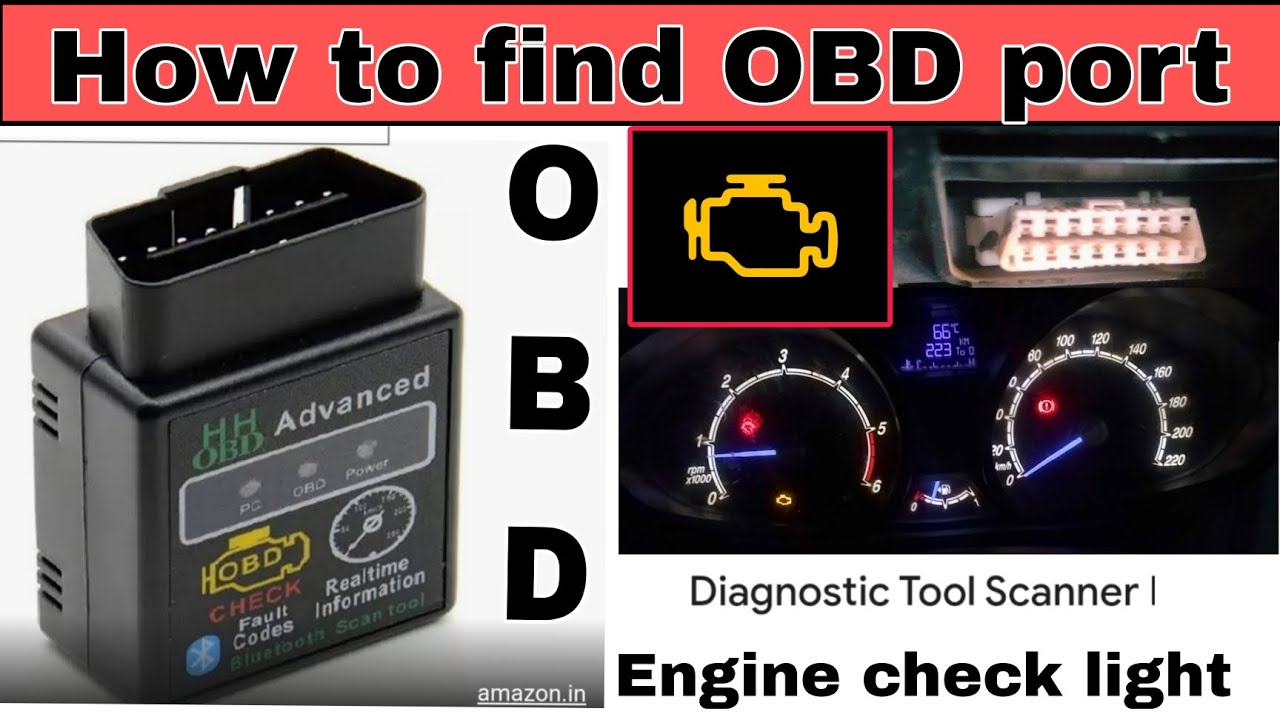 engine check light On-board diagnostics (OBD) tool port location