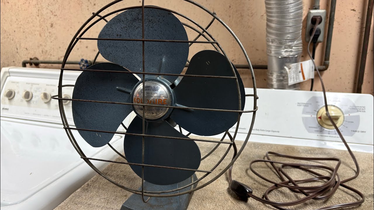 Винтажный вентилятор KEMCO Industries “Koldaire” 1950-х годов, 12 дюймов.