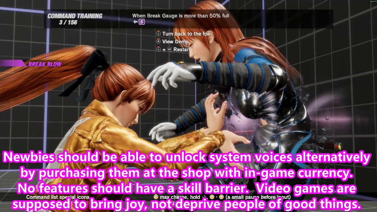 Team NINJA, give casual players the ability to buy system voices in Dead or Alive 6 Last Round #doa6