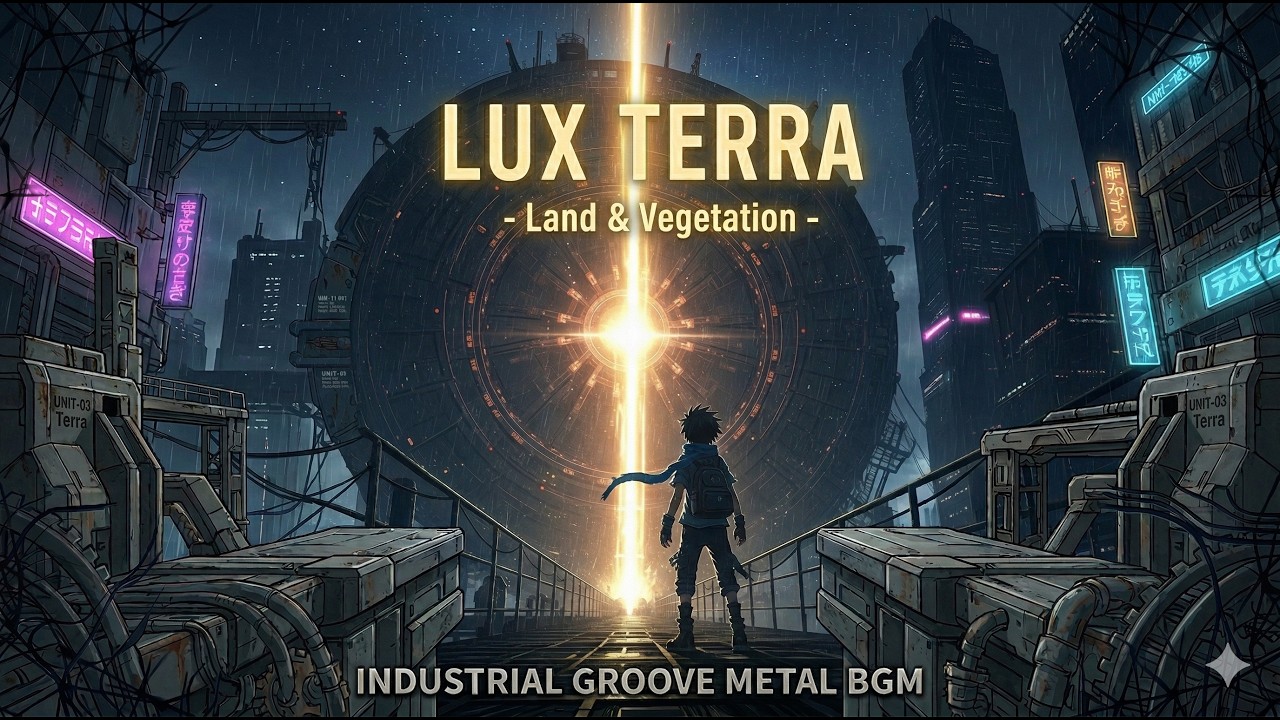 LUX TERRA(Land & Vegetation) Cinematic Cyberpunk City | Heavy IndustrialNuMetal BGM for Focus&Coding