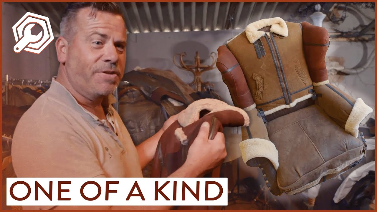 Transforming A WWII Flying Jacket Into A Bizarre Wing Chair