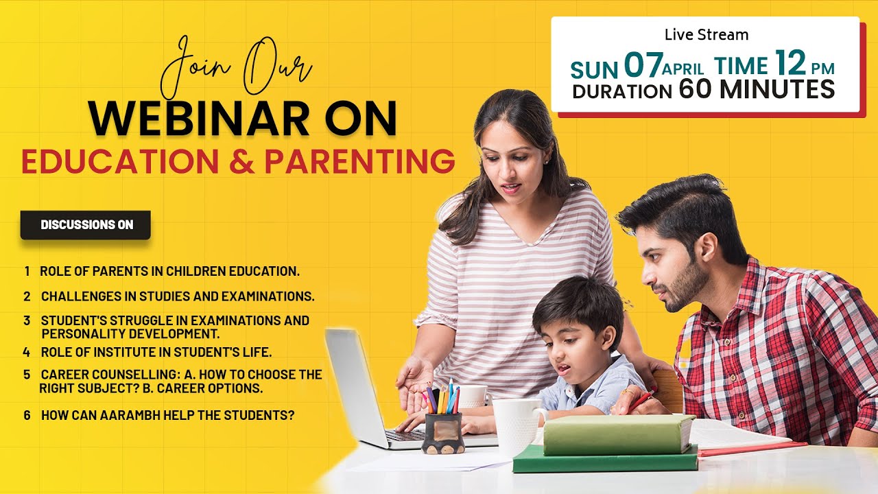 Webinar On Education & Parenting | 07 April Timing: 12 PM | Competition Community #study #school