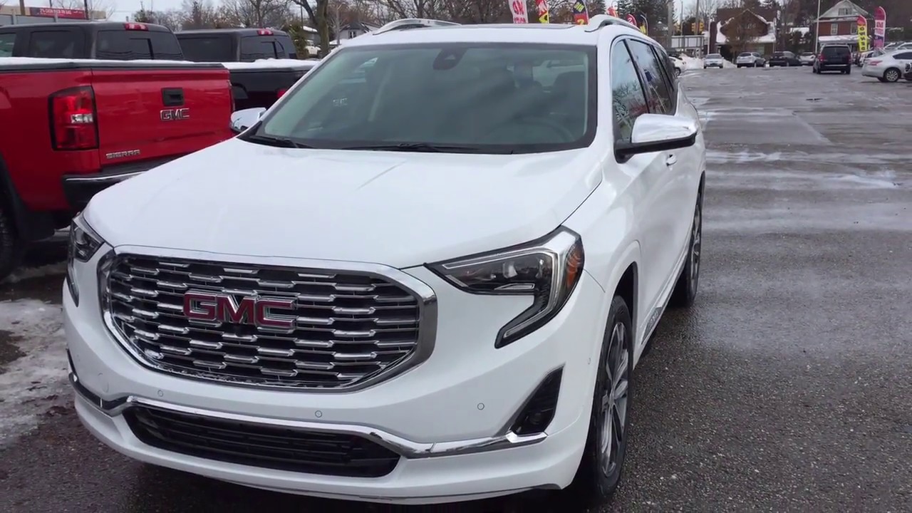 2018 GMC Terrain AWD Denali Auto Park 360 Camera White Oshawa ON Stock #180377