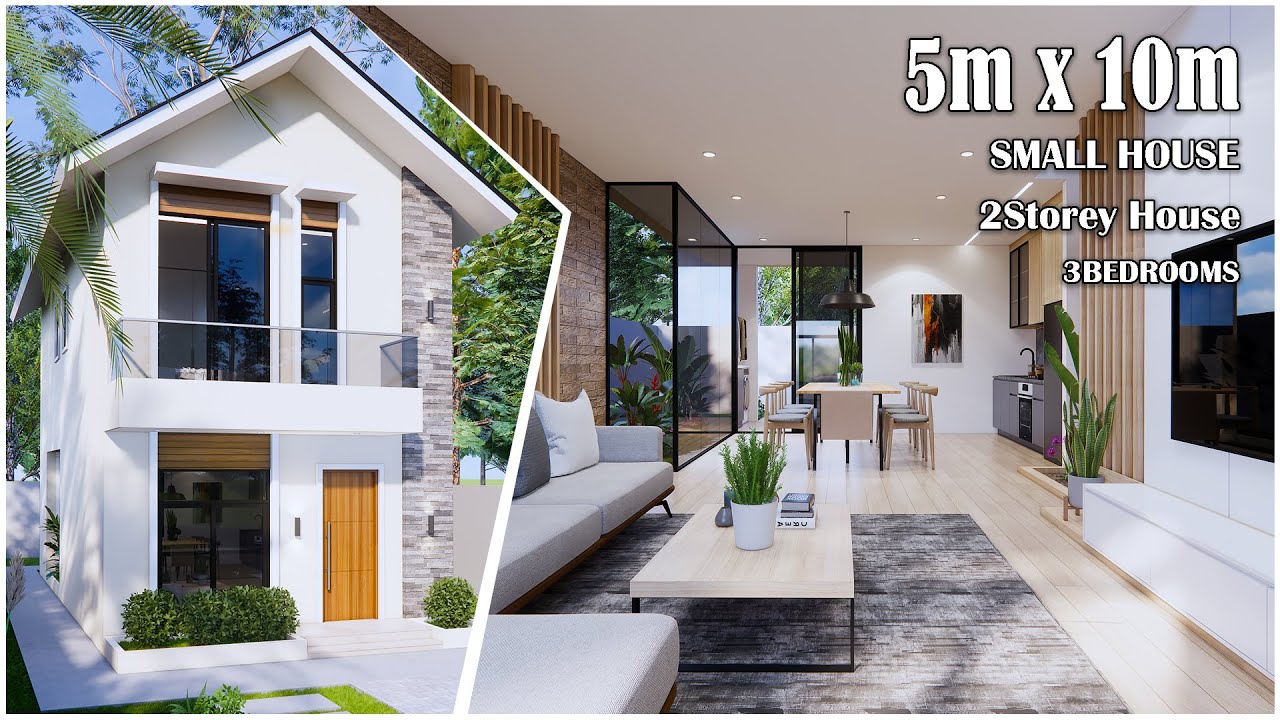 Small House Design | House Design 2storey | 5m x 10m with 3Bedrooms