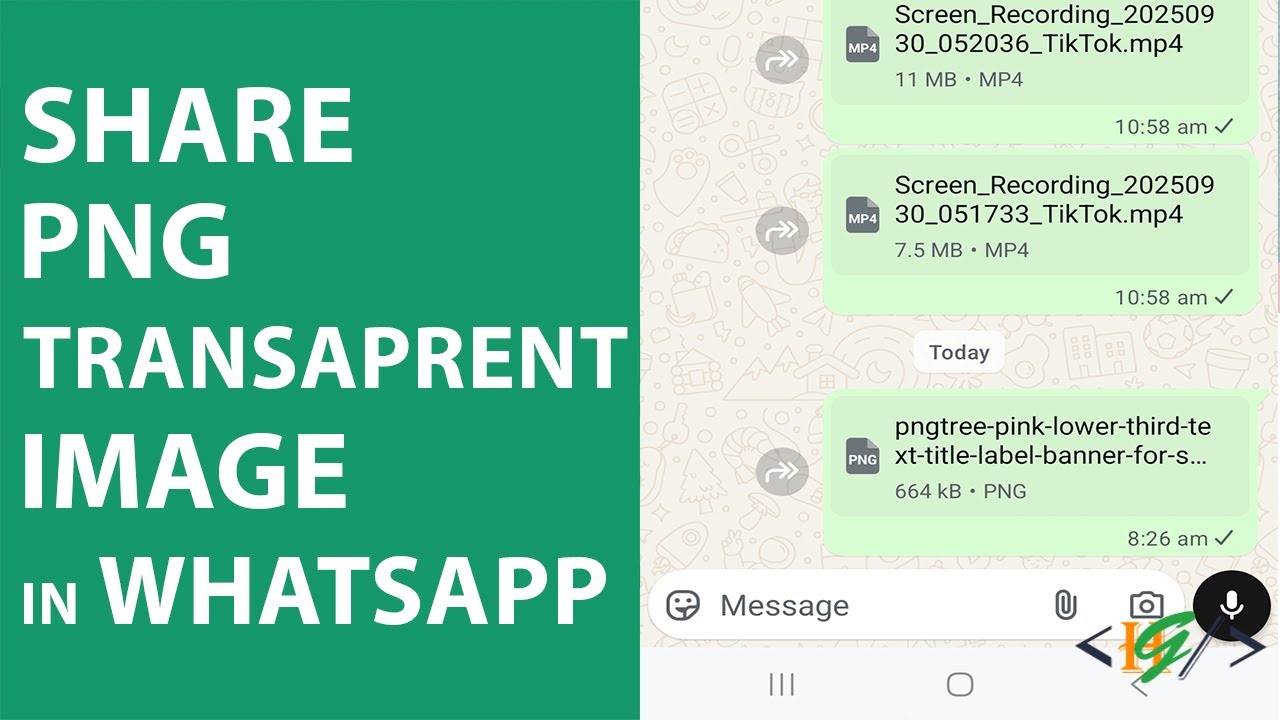 Как отправить PNG-изображение с прозрачным фоном в WhatsApp