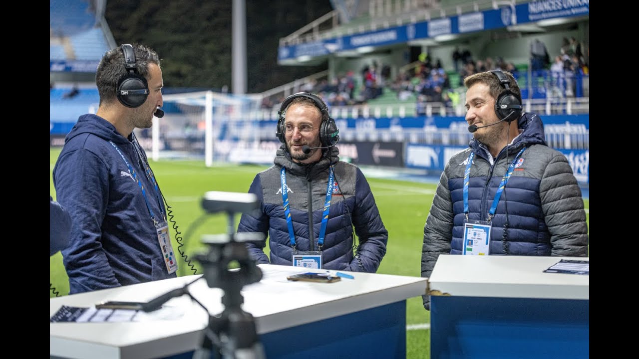 Nicolas Pussini et Anthony Lassaigne (Footgolf) dans l'avant-match au Café Troyen / ESTAC - Amiens