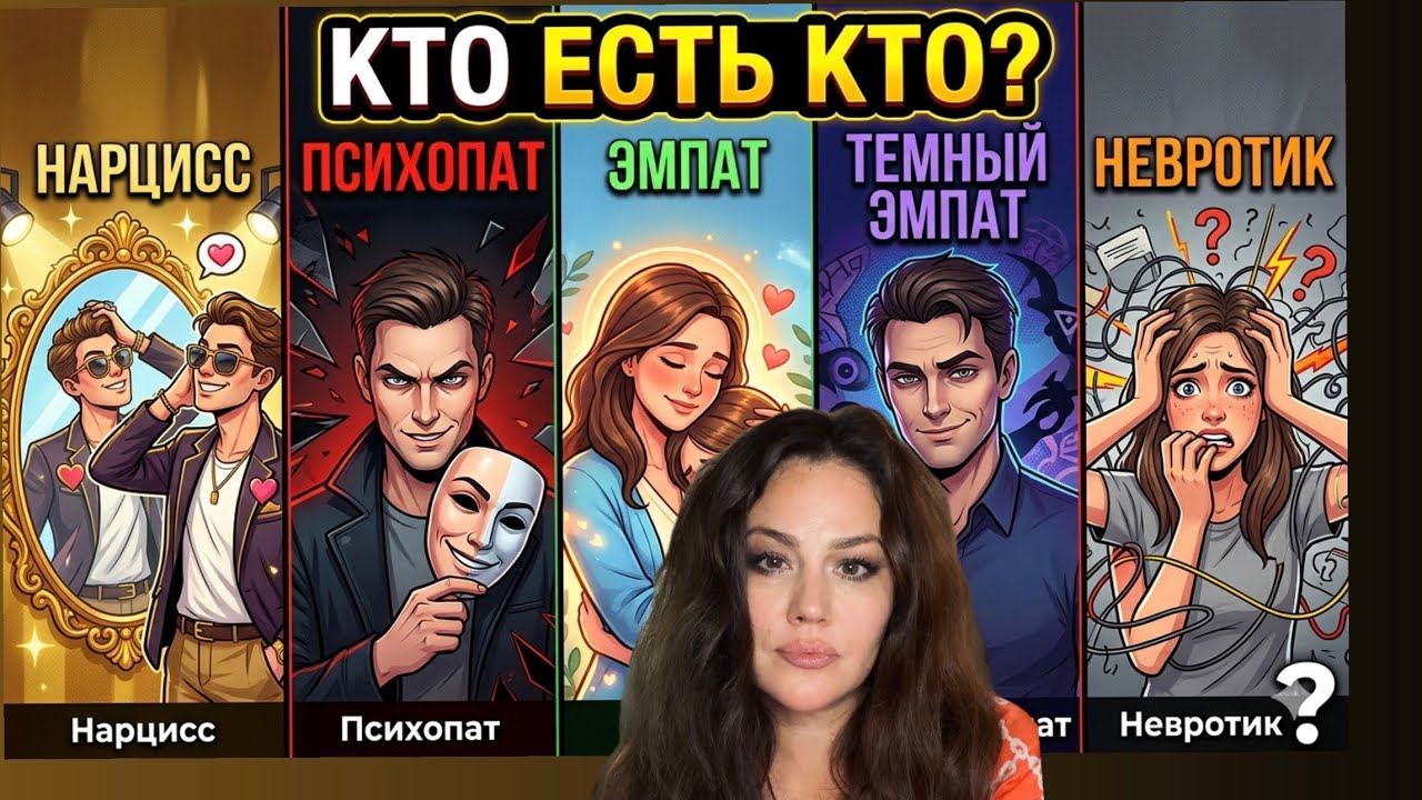 Психопат/Социопат/Нарцисс/Эмпат/Невротик-Объяснение простыми словами. 