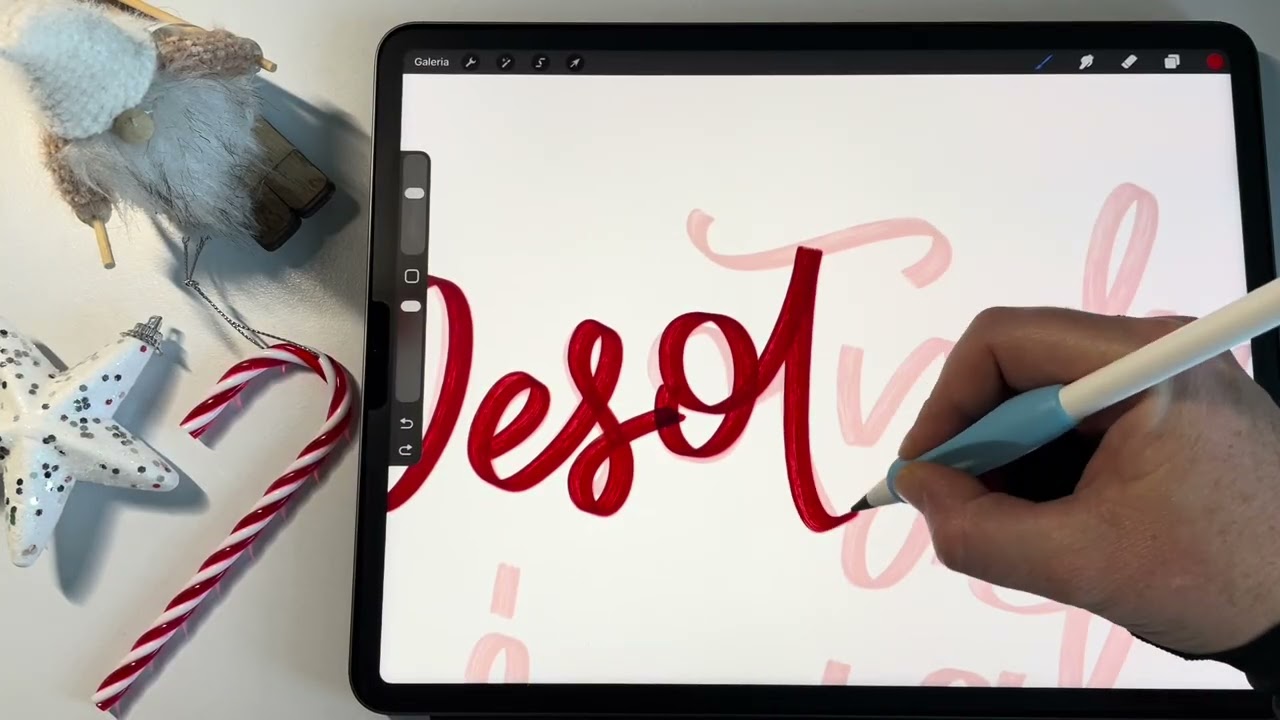 Ribbon Lettering w Procreate- Vlogmas 