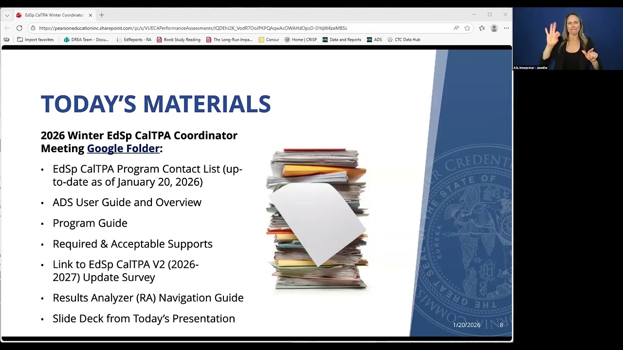 EdSp CalTPA Winter Coordinator Meeting (January 2026)