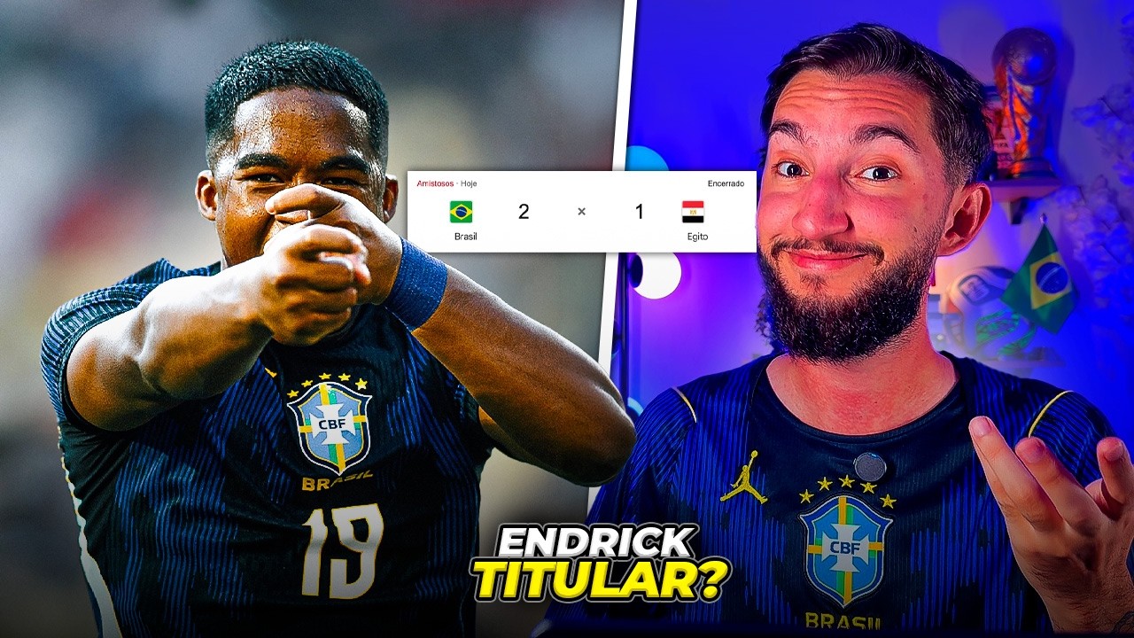 Brasil 2 x 1 Egito - ENDRICK VAI SER TITULAR NA COPA? 🇧🇷🏆