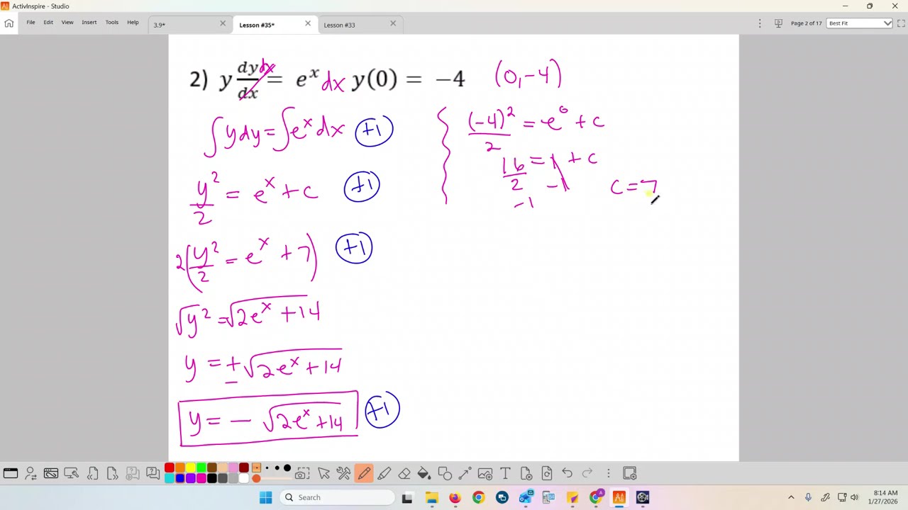 Lesson 35 - Separation of Variables