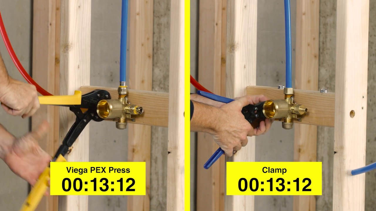 PEX PRESS vs CLAMP: Which one is faster? | Viega