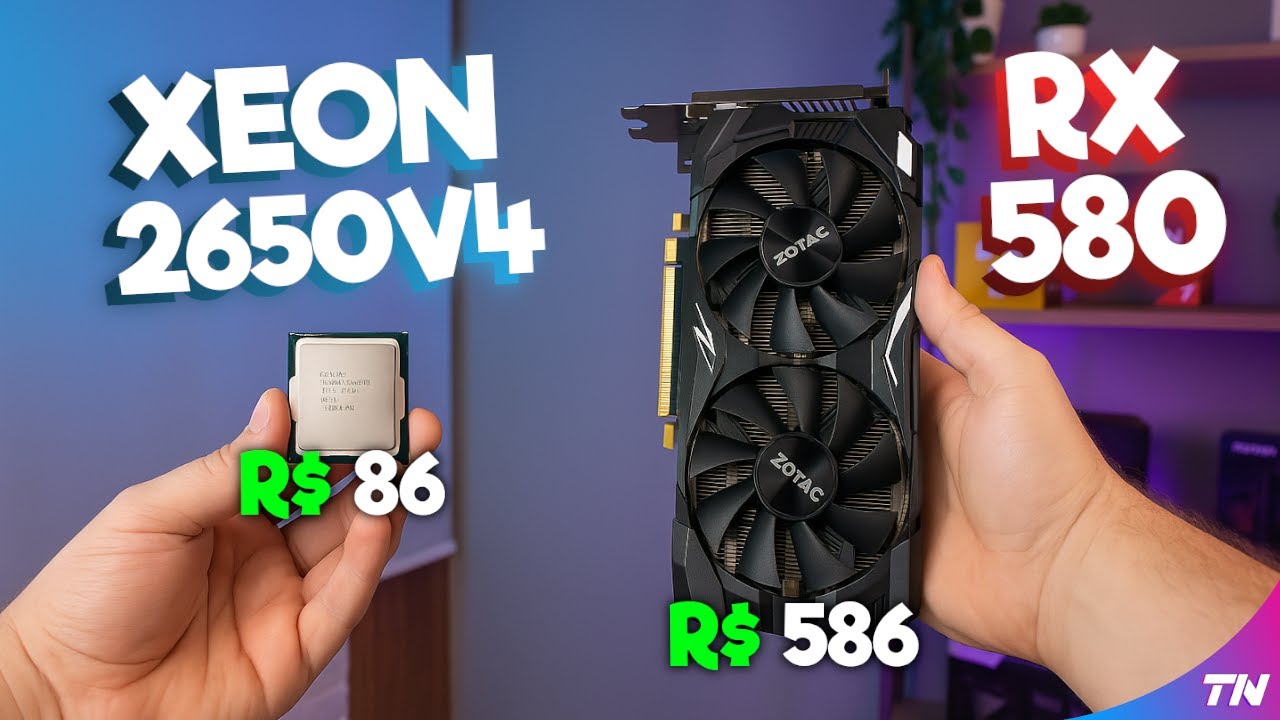 É O QUE? Xeon E5-2650v4 + RX 580 - Testei e o RESULTADO não foi nada do que se pensa...