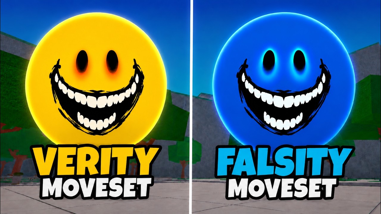 New VERITY Moveset VS FALSITY Moveset Comparison in The Strongest Battlegrounds!