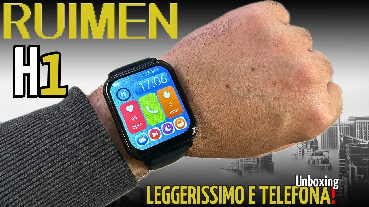 SMARTWATCH ECONOMICO più VENDUTO su Amazon! RUIMEN H1 Leggerissimo e Telefona! Unboxing