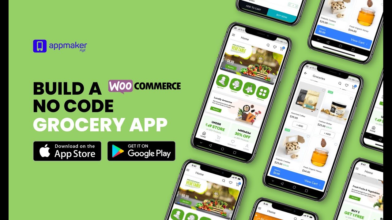How to Build a Grocery Ecommerce App with Appmaker |No Code App builder