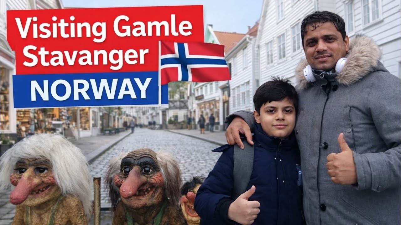 Gamle Stavanger Walk & City Center Tour  Full Travel Vlog-Haryanvi Family & Friends