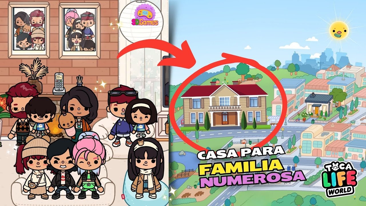 Casa para FAMILIA NUMEROSA +10 en Toca Life