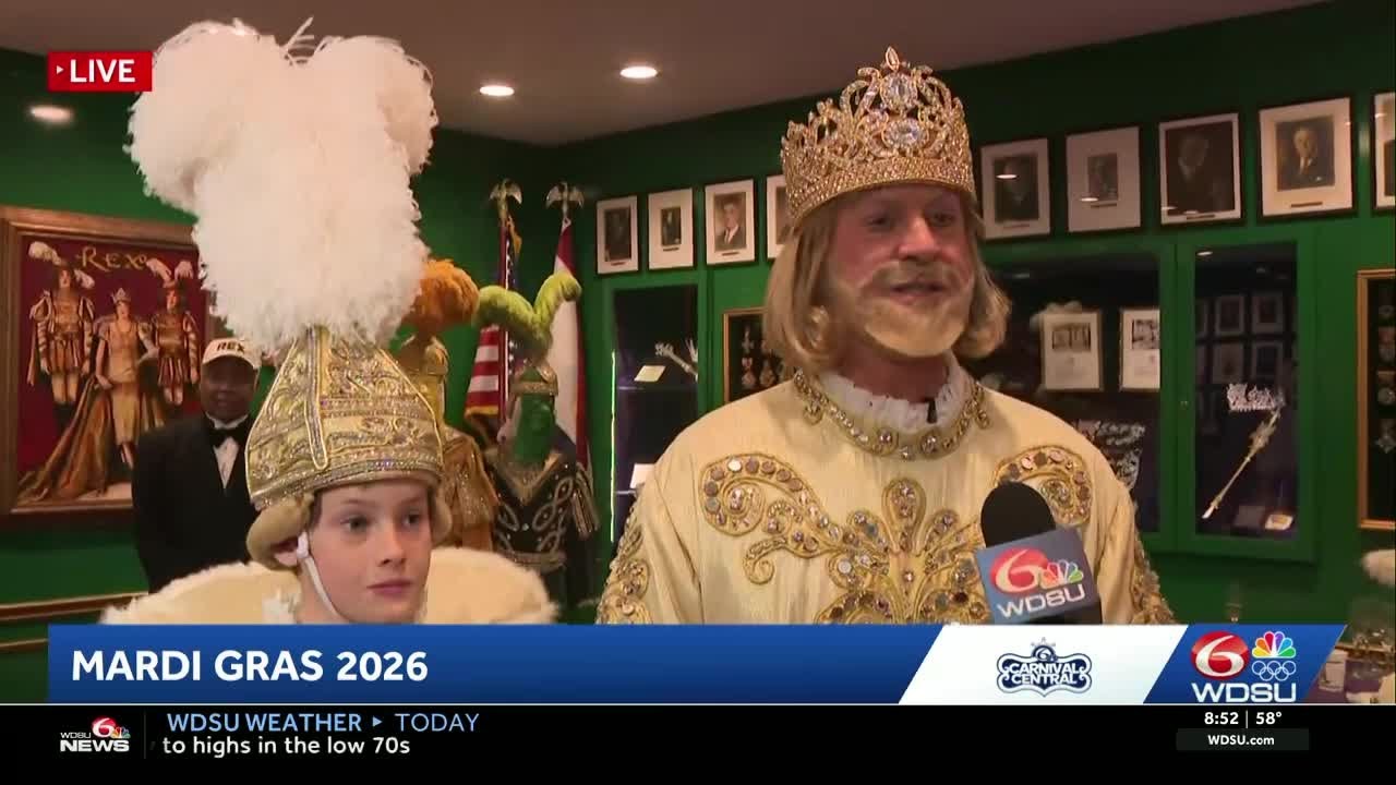 Rex, King of Carnival prepares to parade in New Orleans