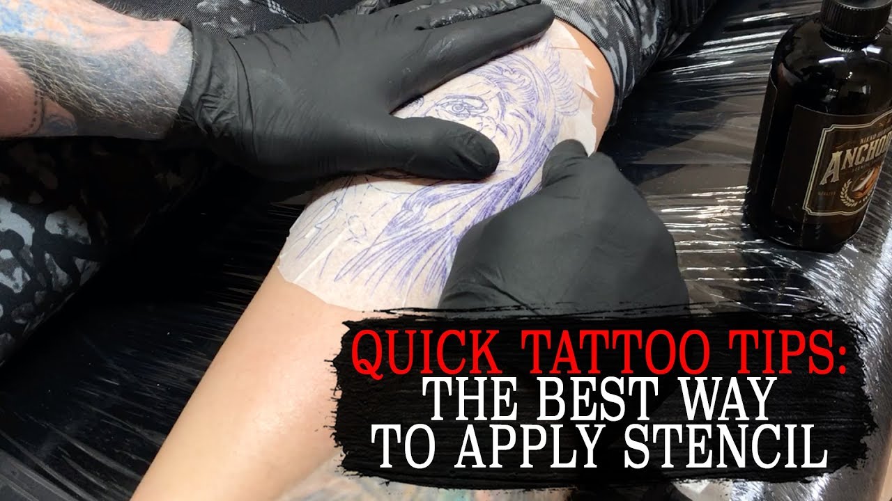 TOP TATTOO TIPS: HOW TO KEEP YOUR STENCIL ON THE SKIN!! (THE BEST WAY TO APPLY TATTOO STENCIL)