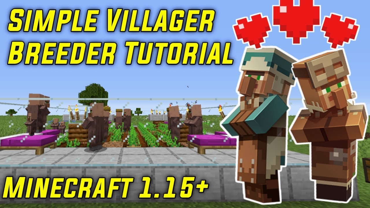 SIMPLE VILLAGER BREEDER TUTORIAL | EASY Automatic (Minecraft 1.15+)