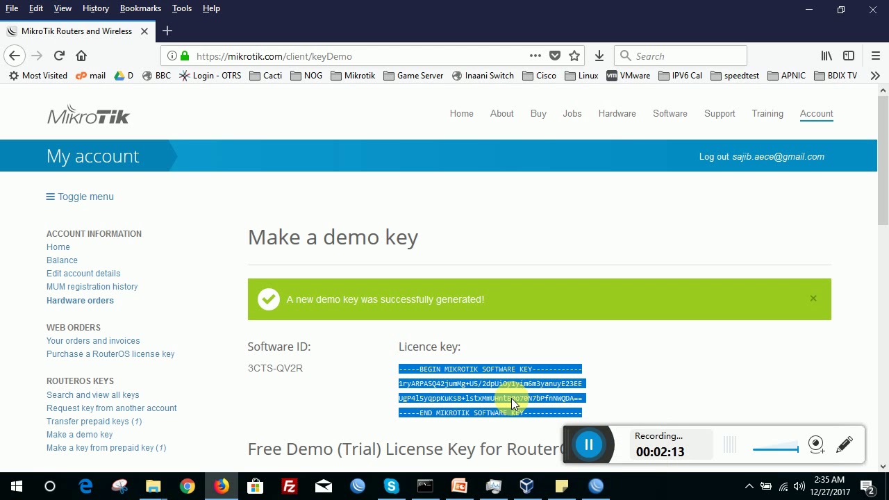 MikroTik License How to do active Mikrotik license