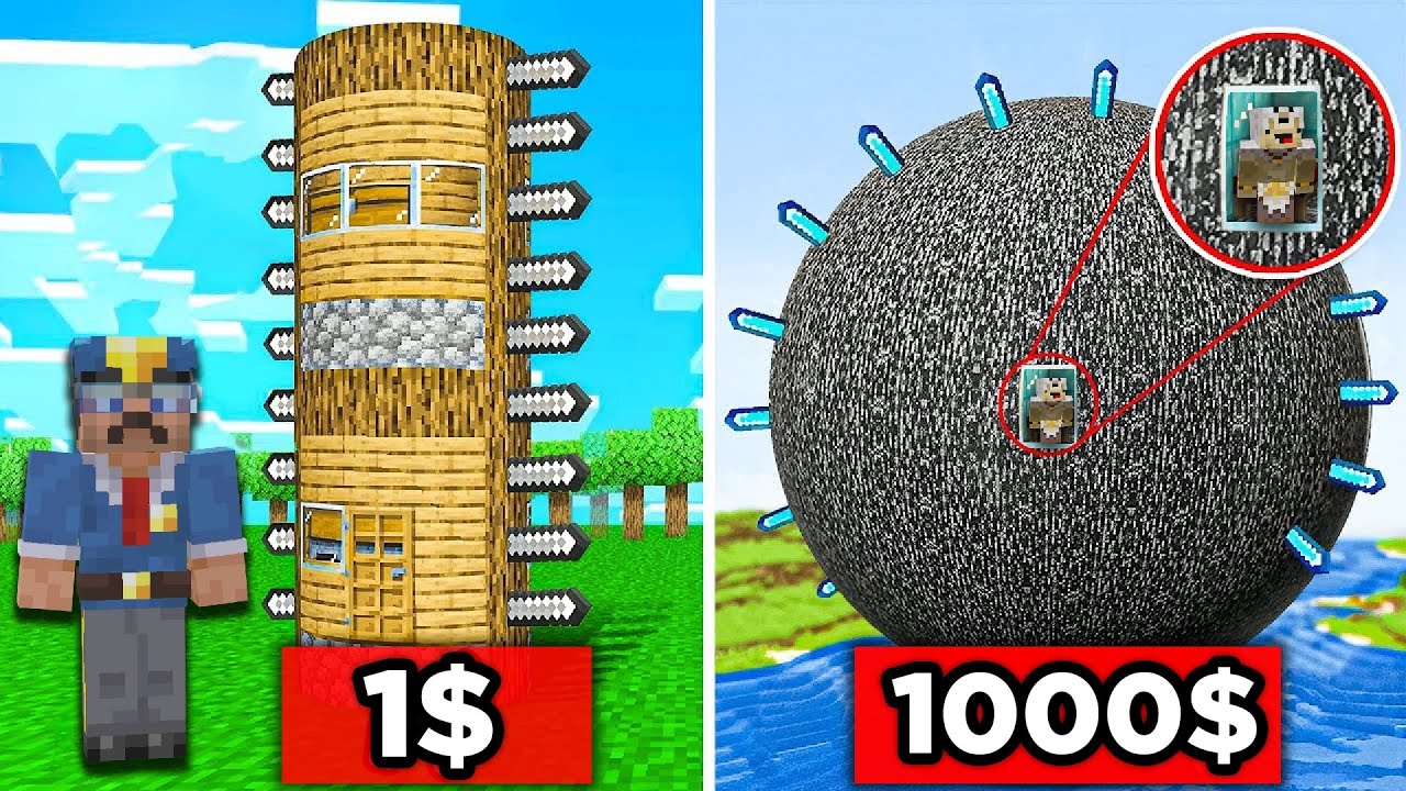 Base Illégale à 1€ VS 1 000 000€ sur Minecraft !