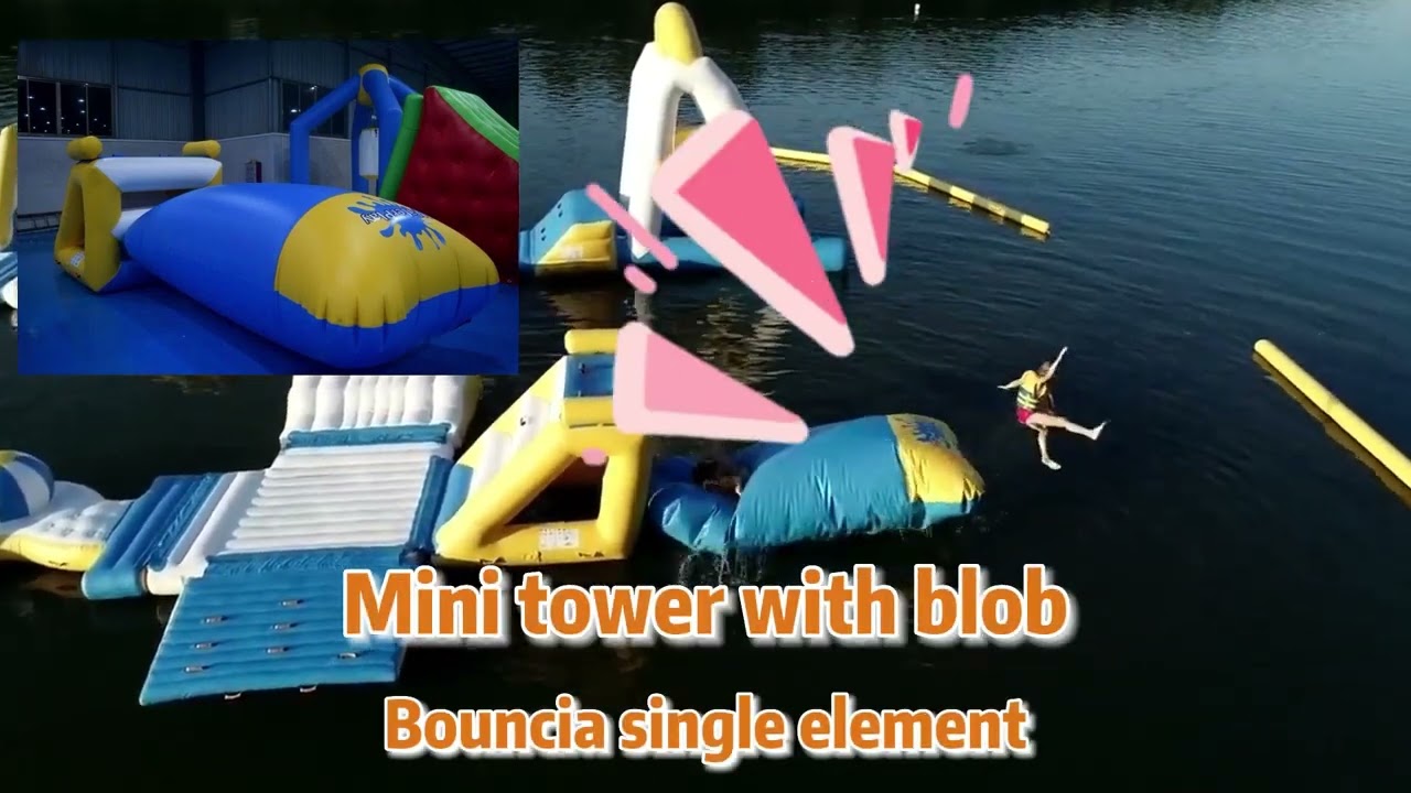 Bouncia Mini Floating Water trampoline With Blob For Kid -- Mini Tower With Blob
