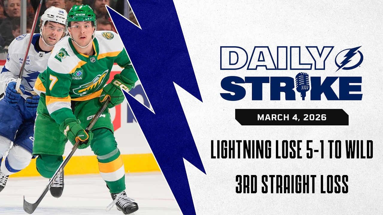 Lightning Lose 5-1 In Minnesota For 3rd Straight Loss