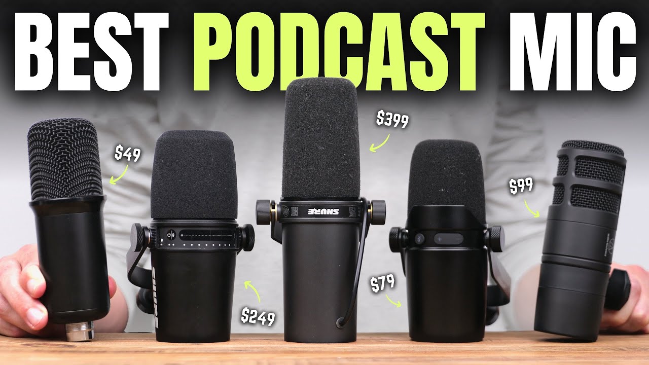 7 КАЧЕСТВЕННЫХ МИКРОФОНОВ ДЛЯ ПОДКАСТИНГА (2024) | Shure SM7B, MV7, AT2040 и Icon Pro
