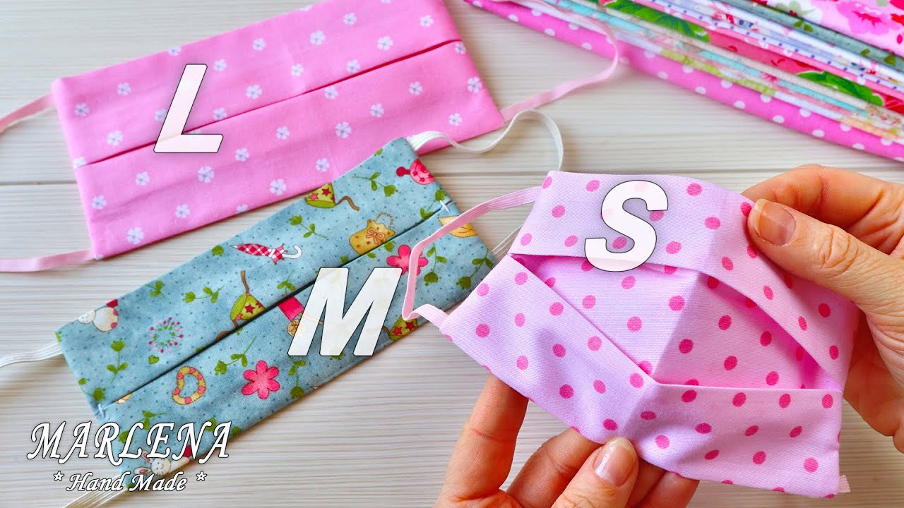 😷 Ещё один ВАРИАНТ МНОГОРАЗОВОЙ МАСКИ без машинки 😷 Размеры S M L для детей, подростков и взрослых