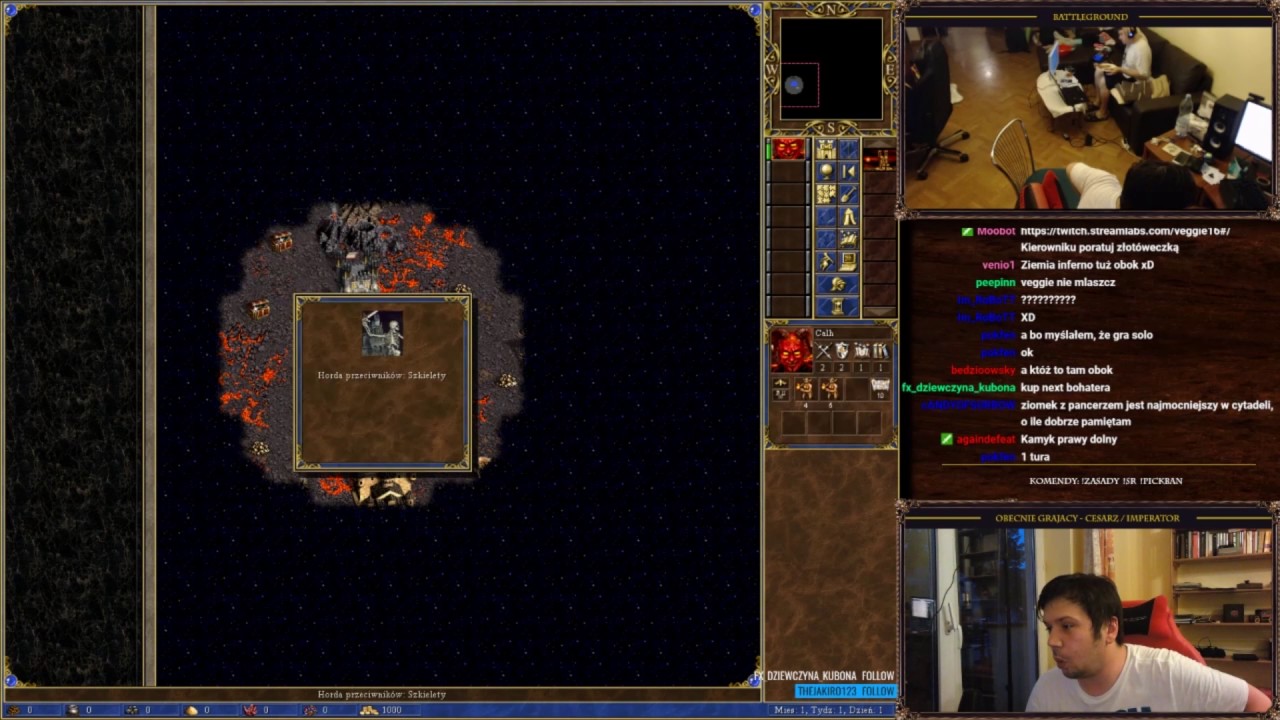Heroes 3: Domine pojedynek Veggie vs PanStone mapa 3