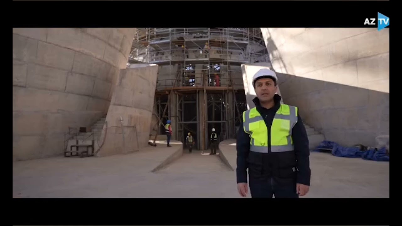 Şuşa məscidinin tikinti prosesindən. M&ouml;htəşəmdi.