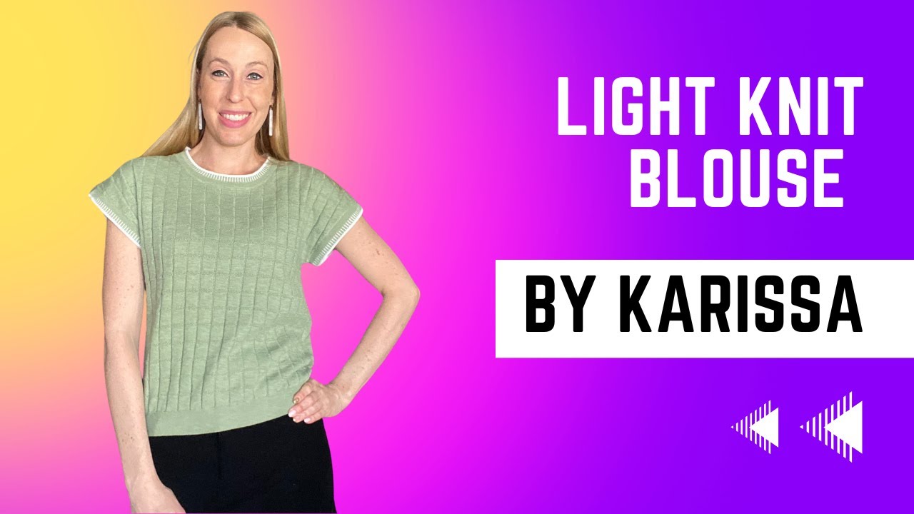 Light green short sleeve sweater for spring
