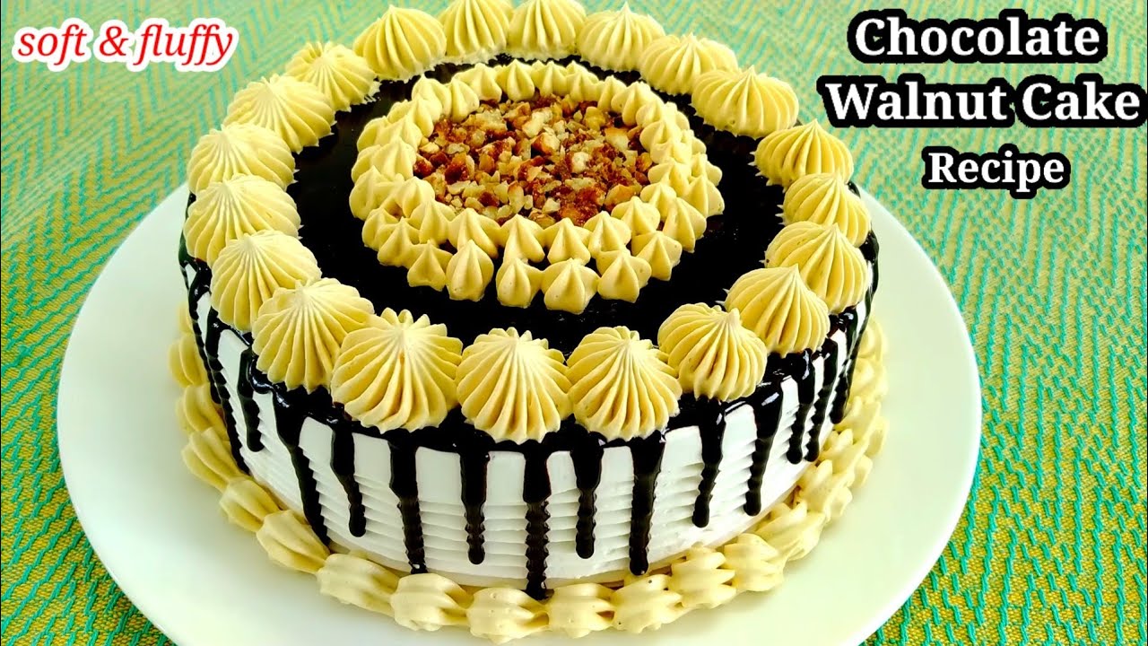 Chocolate Walnut cake | super moist Chocolate Walnut cake | easy cooking with das | Birthday cake