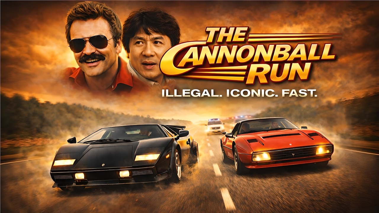 The Cannonball Run Tribute 🚗💨 | Countach, Ferrari, Aston Martin & Classic Car Chaos