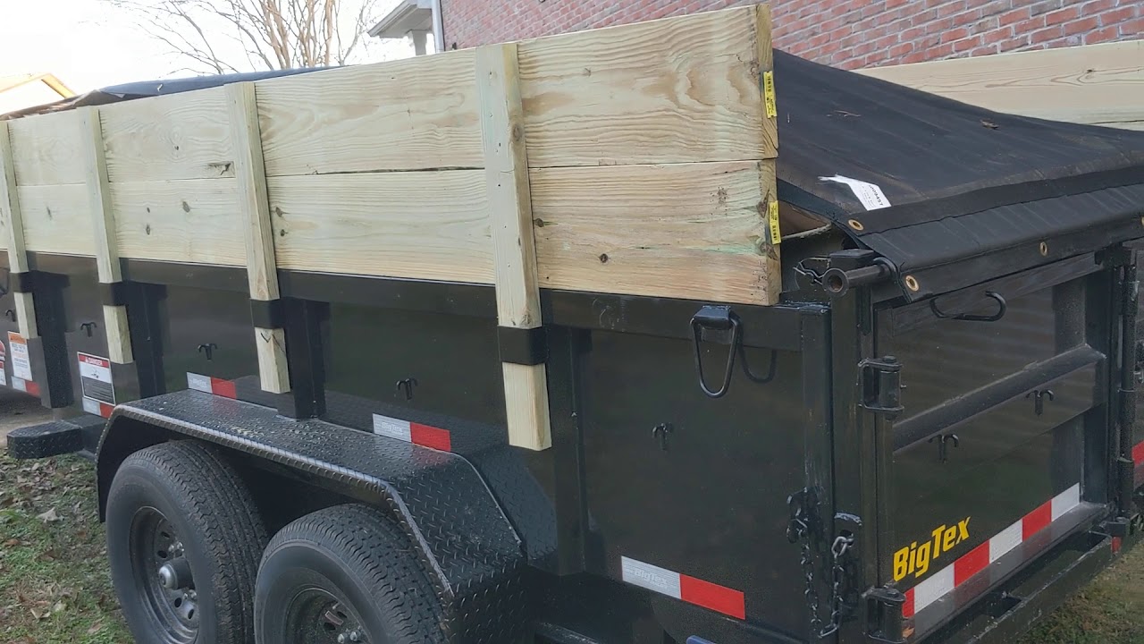 Putting side's on the Big Tex 7 × 14 dump trailer!