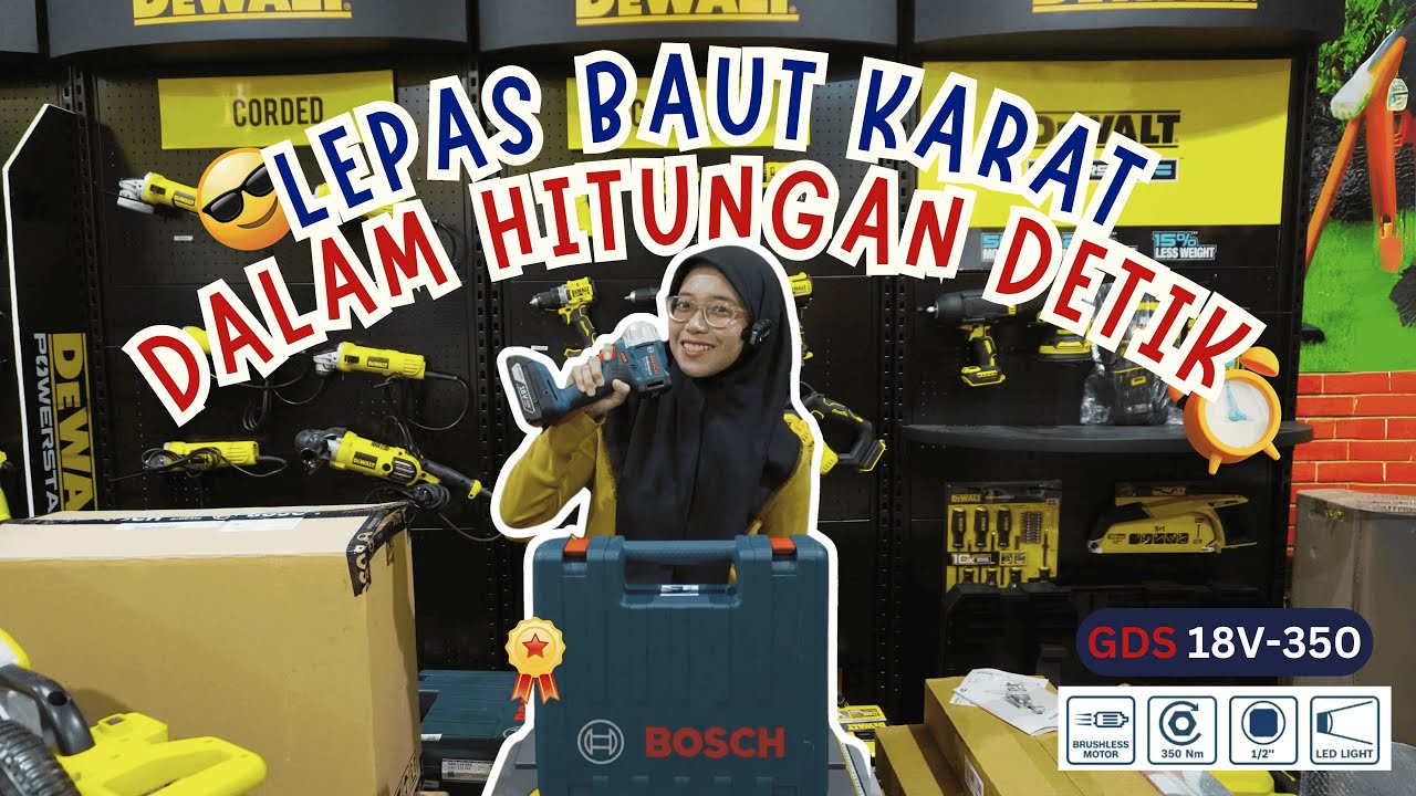 GDS 18V-350 | Lepas Baut Karat Dalam Hitungan Detik
