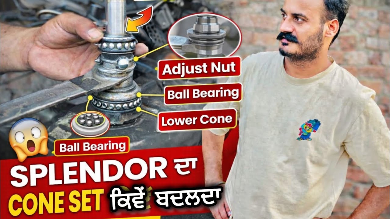 Hero Splendor Cone Set Change | Splendor Handle Cone Set Repair Full Vlog | Bike Repair Punjabi