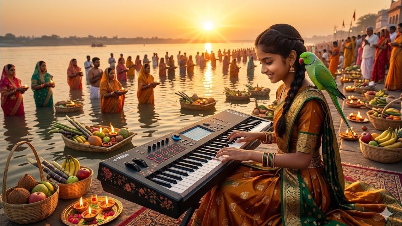 छठ वीडियो छोटी बजा रही है छठ पारंपरिक धुन#काच्चे ही बांस के बहंगिया बहंगी लचकत जाए Kachhe Hi Bash ke