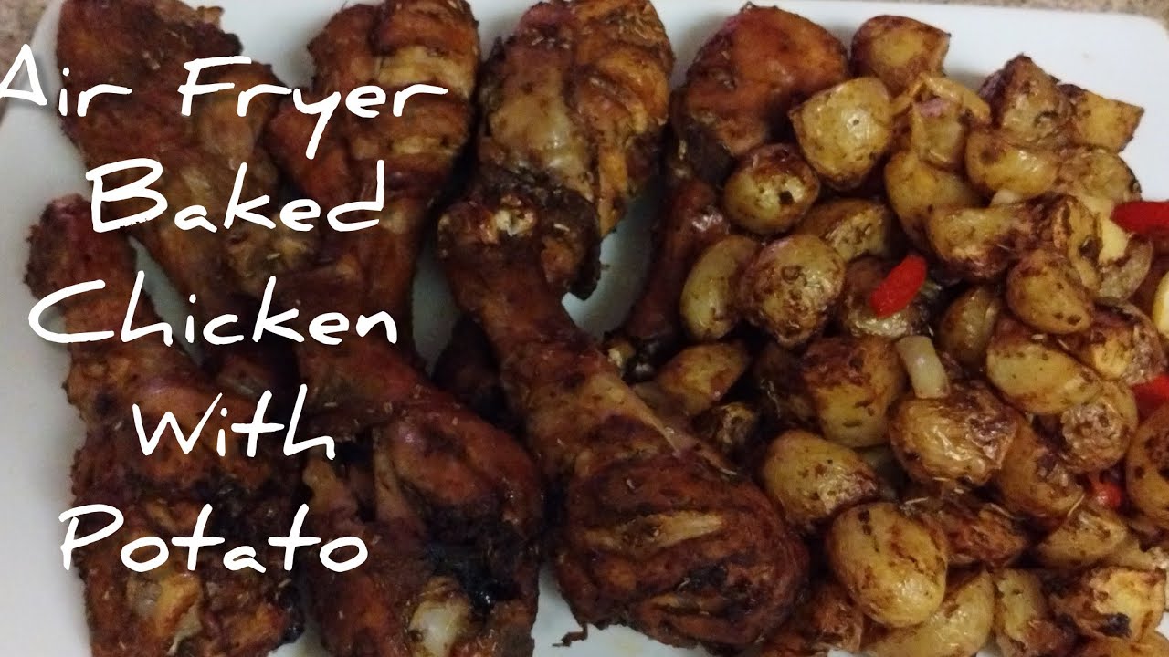 POTATO WITH AIR FRYER GRILLED CHICKEN SO DELICIOUS 😋