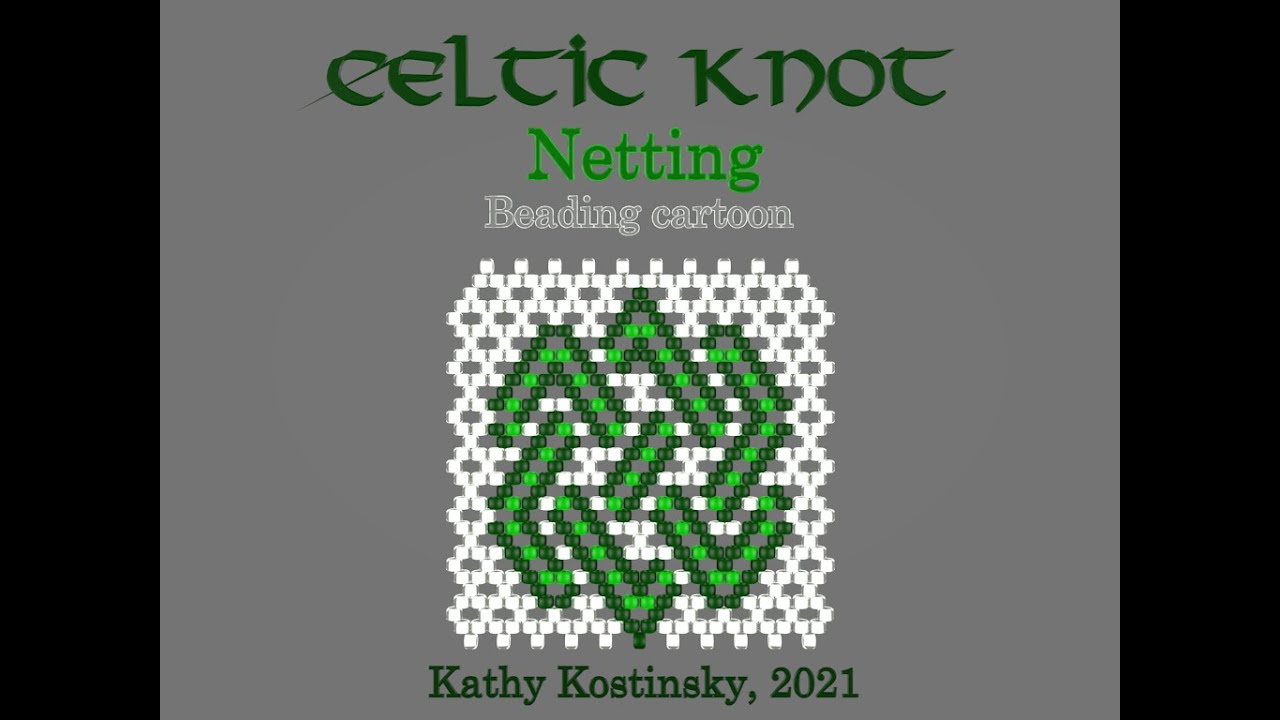 Celtic knot. Beading cartoon