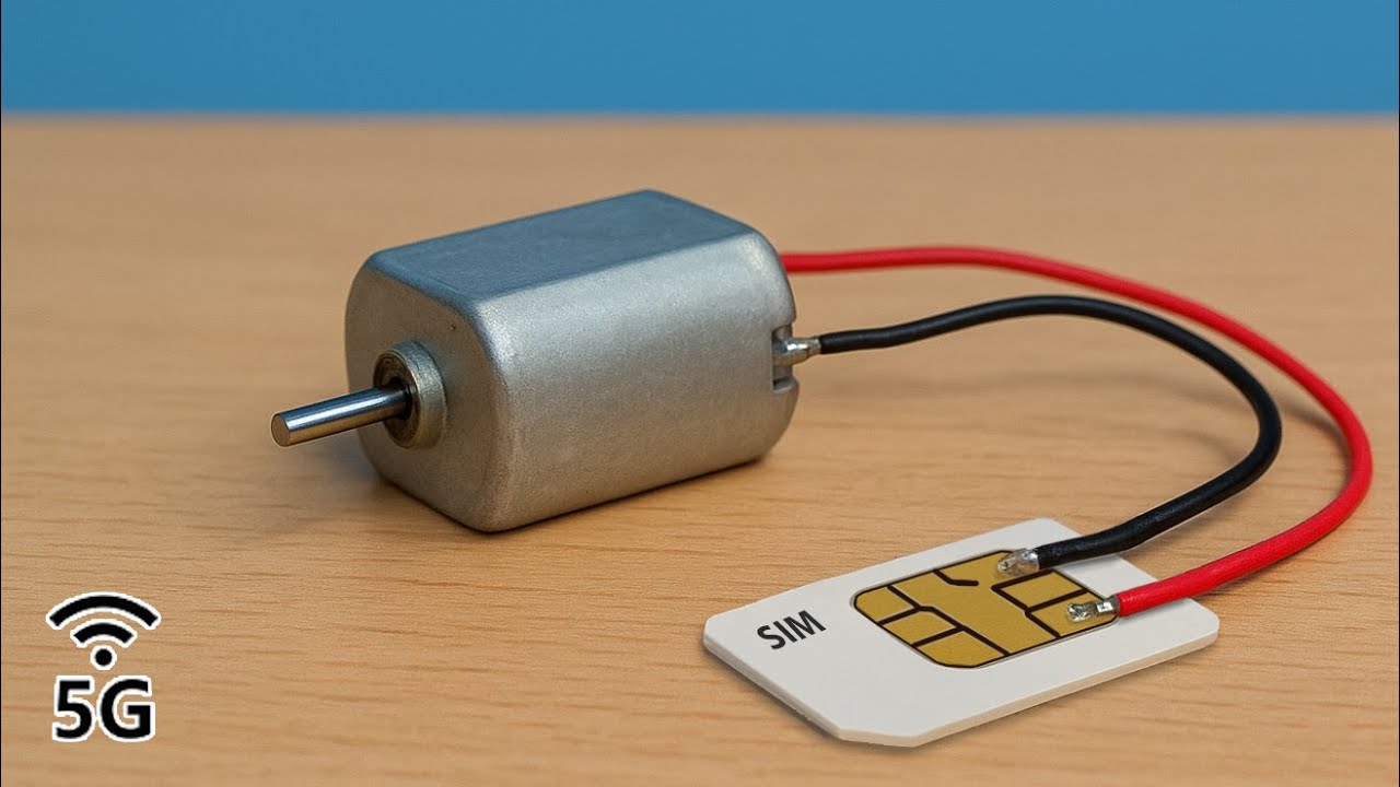 DIY 5G Antenna From Old DC Motor and SIM Card – Unbelievable Signal!