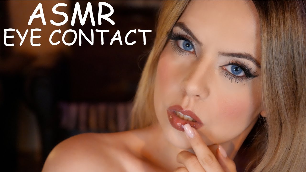 ASMR Close-up 🔴 Eye Contact (scratching, mouth sounds) | 4k