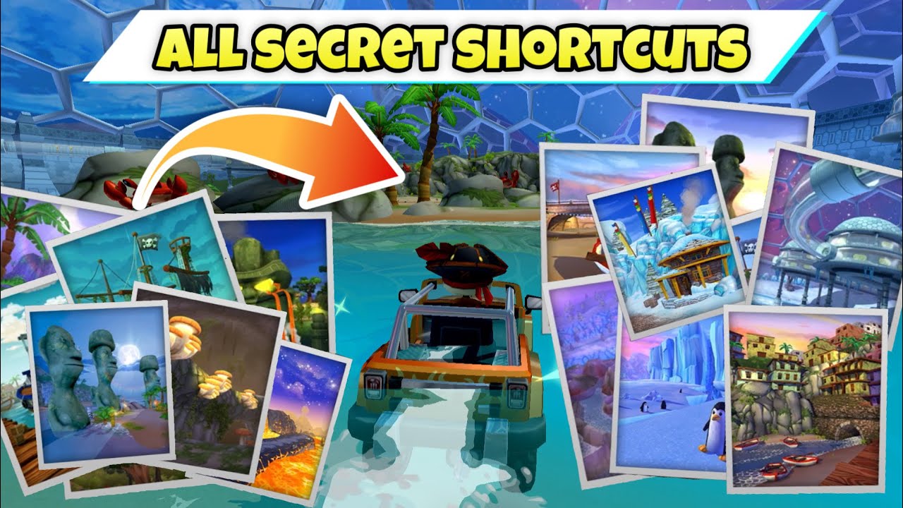 All Shortcuts BB Racing 2 | All Map 🗺 Secret Shortcuts | Beach Buggy Racing 2 🏖🏁 #bbracing2